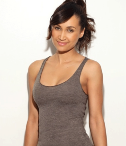 Aja Frary professional stunt performer with long dark brown hair, green eyes, and 5'7'' height delivering high-impact stunts in film and TV productions